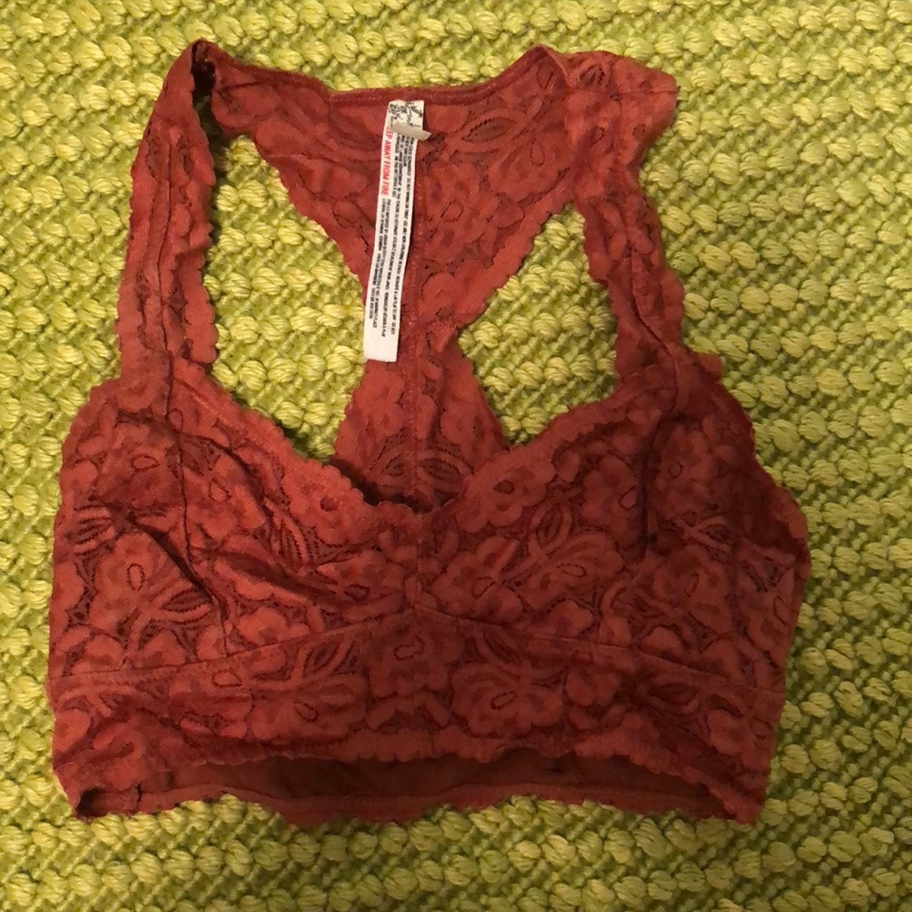rust free people bralette